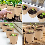 HXSEMAYIG 50PCS Peat Pots, 3.15Inch Seed Starting Pots with Drainage Holes Round Nursery Pot, Garden Germination Nursery Pot Bonus 20 Plant Labels