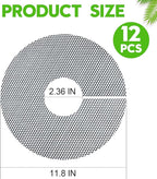 12 Pack Plant Pot Grids - 11.8 Inch Cuttable Soil Cover Protector from Cats, Animals Digging Stopper, Indoor Plant Pot Soil Guard for Outdoor Garden Balcony