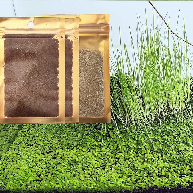 3 Bags Aquarium Plant S.e.e.d set, not aritifical plastic, Fresh Water Grass for Fish Tank zmml4