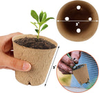 winemana 100 Pack Seed Starter Tray Kit, Biodegradable Peat Pots for Seedling with 100 Plant Labels, Plant Garden Germination Tray for Flower Vegetables Succulents (3" x 3")