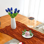 Mandy's Royal Blue Artificial Tulips Flowers Centerpiece, 13.5" Lifelike PU Fake Floral Stems 20pcs for Kitchen Island & Dining Table, Spring Decor for Easter