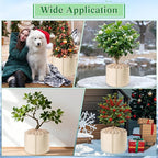 2 Pcs Plant Pot Covers for Winter, Insulated Potted Plant Covers Freeze Protection with Drawstring & Hook-and-Loop Closure, Flower Pot Protection Bag to Keep Outdoor Plant Warm, 25.6"x 27.5"