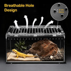 Small Reptile Terrarium Kit,Escape Proof Tarantula Enclosure,PC Starter Hermit Crab Tank,Spider Habitat for Praying Mantis Cage,Frog Vivarium,Insect House,Jumping Spider Cribs,Lizard Container