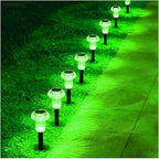 Priddop Solar Lights Outdoor Pathway Waterproof 8 Pack Green LED Green Stake Acrylic Mushroom Decorative Garden Lights for Yard Landscape Patio Outside Decorations