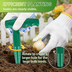 17Pcs Seed Planter Tool with 5-Hole Seed Dispenser & 6.9" Dibber & Succulent Tools Set, Plastic Planting Tools for Sowing, Bulbs, Seedlings-Includes Planting Labels