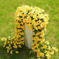 ATTGREAT Artificial Bougainvillea for Outdoors Faux Plants UV Resistant Flowers Fake Plastic Plants Realistic Silk Flowers for Porch Planter Garden Outside Hanging Decoration, 2Pcs (Yellow)