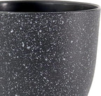 UOUZ 12/10/9 Large Modern Plant Pots, Plastic Planters with Drainage Holes and Saucers for Indoor Outdoor Plants Flowers, Black Speckles