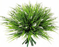 Yimingjin 12 Bundles Artificial Grass Fake Plants，Outdoor Fake Monkey Tail Grass with Flowers for Pot UV Resistant Lavender Patio Garden Porch Home Window Hanging Planter Decor Faux Shrubs(White)