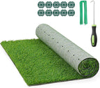 6x10FT Artificial Grass Pad Indoor Outdoor: Fake Grass Turf with Drainage Holes, Pet-Friendly Dog Grass Mat, Perfect for Garden Lawn Balcony Patio Backyard Wedding Christmas Decoration