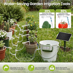 33FT 1/4'' Tube Drip Irrigation Kits, Plant Watering Automatic Garden Irrigation Kits for 15 Potted Plants, Plant Misters for Inside, Irrigation System with Programmable Water Timer