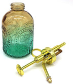 Glass Plant Mister Spray Bottle, 350ML Vintage Plant Spritzer with Top Pump Watering Can for Indoor Outdoor House Plants,Flowers (Yellow-Green Gradient)