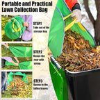 UQM Leaf Collector,Extra Large Portable Pop Up Leaf Bags, Foldable Leaf Pick Up Tools, Reusable Yard Garden Bags for Leaves Lawn Trash