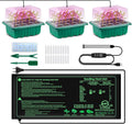 Verdenu 3PK Seed Starter Kit with Grow Light and Heat Mat, 36-Cells Indoor Large Seed Starter Tray with Humidity Dome, Adjustable LED Lighting for Seed Germination, Propagation of Vegetables