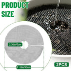 PAGOW 2pcs Plant Protectors from Animals, Breathable Cuttable Plant Pot Soil Cover, Round Flexible Squirrel Guards for Potted Plants Gardening Digging Stopper - Black