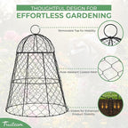 FRUITEAM 12Pcs Wire Plant Covers, 13×15.74in Large Plant Protectors from Animals, Chicken Wire Cloche Plant Cages for Outdoor Plants, Vegetables