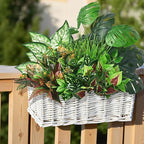 Waipfaru Artificial Plants Outdoor UV Resistant, Realistic Fake Plants Artificial Greenery, Large Bunches Faux Plants for Indoor Outdoor Porch Patio Garden Spring Summer Home Decor (Large 10pcs)