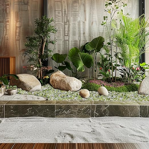 Pulovin 2.5 lbs Jade Pebbles for Indoor Plants, Decorative Pebbles for Bamboo, Vase, 3/8" Plant Gravel for Pots Indoor, Highly Polished Small River Rocks