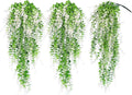 RECUTMS Fake Monkey Plants Hanging Eucalyptus Vines Fake Vines Faux Hanging Plants for Outdoor Garden Yard Backdrop Decor Indoor Room Table Wall Home Hanging Decoration(White)