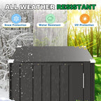 Patiowell 22 Cuft Outdoor Storage Shed with Adjustable Shelves, Metal Vertical Storage Cabinet with Lockable Door, Outdoor Waterproof Tool Garden Shed for Backyard Lawn Patio, Black