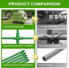 Large Cucumber Trellis with Grow Bag, 65" Tall Metal Garden Trellis for Climbing Plants Outdoor, Reusable Cucumber Trellis for Raised Bed with Netting for Tomatoes, Peas, Grapes Plant Support