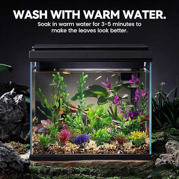 Promising Large Aquarium Decor Plastic Plants-Colorful Water Grass for Fish Tank, Green Fish Tank Artificial Plants Kit -Fish Tank Care Water Plants Accessories（22pcs）