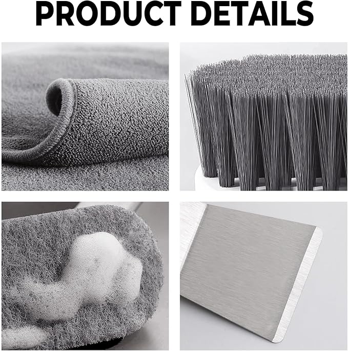 Bearded Dragon Tank Cleaning Kit, Reptile Enclosure Cleaning Tool Set with Mini Dustpan, Brush, Scraper & Cleaning Cloth for Lizard & Gecko Terrarium Maintenance