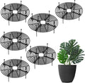 6 Pcs Plant Pot Grid Soil Protector Covers, 11.8" Cuttable Plant Protector Flower Pot Grid from Animals Cat Digging Stopper Plant Pot Cover with Stakes for Plant Gardening (6PCS Black)