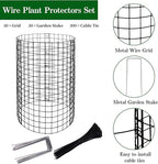 Adnee 10 Packs Wire Plant Protector from Animals - 20" H X 12" D Metal Mesh Plant Cage Covers - Sturdy Garden Bunny Barricades Chicken Wire Cloche for Plants Shrubs Vegetables Flowers