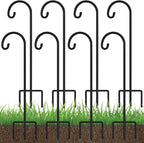 FEED GARDEN Adjustable 32 Inch Shepherd Hooks Rust Resistant Steel Shepard Hooks for Outdoor Hanging Lanterns, Bird Feeders, Solar Lights, Weddings Decor 8 Pack
