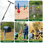 Heavy Duty Manual Garden Auger Drill 4" x 42" Post Hole Digger Hand Spiral Drill for Digging Planting Bulb Bedding