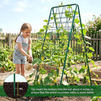 2 Pack Cucumber Trellis, 59" High Foldable A-Frame Garden Trellis for Raised Bed Garden Grow Support with Plant Support Clips Ties for Cucumber,Tomato, Climbing Plants and Flowers
