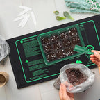 Hahood 6 Pack Seed Starter Tray Kit with Grow Light and Seedling Heat Mat 72 Cells Seed Starter Tray with Humidity Dome and Base Plastic Plant Growing Germination Trays for Seed Propagation, Green