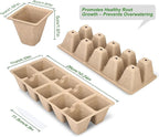 200 Cells Peat Pots, Seed Starter Trays Planting Trays for Seedlings, 20 Pack Germination Trays Peat Pot with 20 Labels