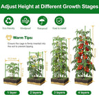 WAENLIR 6 Pack Tomato Cages for Garden, Up to 51 Inch Tomato Trellis for Raised Garden Bed, Plant Stakes for Pots, Durable Tomato Plant Support Garden Stakes for Climbing Plants