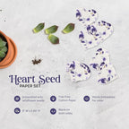 Set of 24 Purple Heart Seed Paper – Writable & Plantable Wildflower with Envelopes & Planting Guides, Mom's Gift for Mother’s Day, Use for Wedding, Baby Shower, Heart Party Favors & Easter Decorations