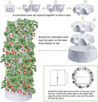 FLTRGO Hydroponic Garden Tower, Vertical Hydroponic Growing System, Vegetable Plant Tower, Hydroponics Tower Set for Herbs, Fruits and Vegetables,48 pots