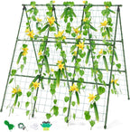 Miory Cucumber Trellis, 48"×48" Garden Trellis for Raised Bed, A-Frame Vegetable Trellis for Climbing Plants Outdoor, Support for Tomatoes, Zucchini, Vines, Flowers