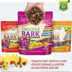 Organic Orchid Potting Bark - Made in USA Premium Garden Soil Amendment for Root Development of Phalaenopsis, Cattleyas, Indoor/Outdoor Plants & Reptile Terrarium Bedding! Chunky Fir Bark. OMRI Listed