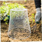 4pcs Iron Wire Plant Protective Cage Mesh Covers for Garden Flowerpots Reusable Plant Protectors with Ventilated Design Suitable for Outdoor Vegetables and Seedlings