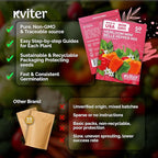 KVITER 50 Mix Sweet Mini Peppers Seeds (Capsicum annuum) – Mini Sweet Peppers Seed Packets Bell Pepper For Vegetable Garden – Non GMO Heirloom Dwarf Vegetable Seeds for Containers and Home Garden Beds