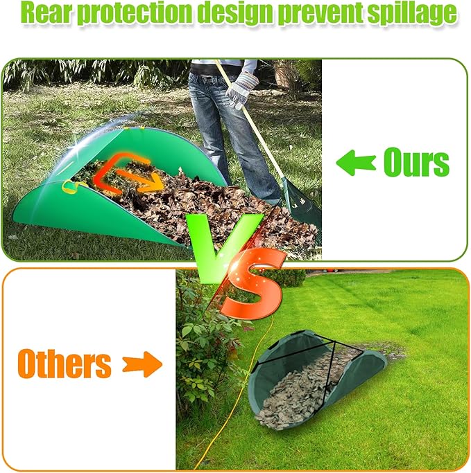 UQM Leaf Collector, Portable Pop Up Leaf Bags, Foldable Leaf Pick Up Tools Patent Number D1005635, Reusable Yard Garden Bags for Leaves Lawn Trash