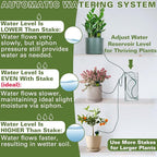 BYDOLL Plant Self-Watering Stakes Automatic Plant Dripper Watering Spikes for Indoor Outdoor Bonsai,Houseplant Insert Devices for Vacation use,Drip Irrigation System(5PCS)