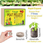 Legigo 100 Pcs 36mm Seed Starter Peat Pellets for Seedlings- Compressed Seed Starter Pods Seed Starting Pellets Plugs Soil Peat Pods for Starting Seeds, Garden Planting Herb Flower Vegetables