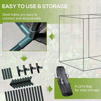 Outsunny 6' x 3' x 5' Crop Cage, Plant Protection Tent with Zippered Doors for Vegetable Garden, Backyard, Black