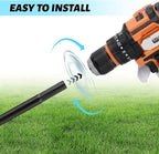 ERYTLLY Auger Drill Bit for Planting 1.6x9inch,Garden Auger Spiral Bulb Planter Tool for Umbrella Holes Post Hole Digger - Compatible with 3/8 inch Hex-Shank Drill