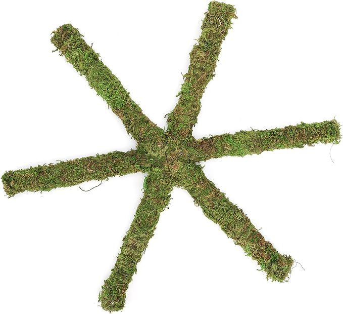 USMOLA 12 Inch Hermit Crab Climbing Toys for Tank, Fake Moss Hermit Crab Habitat Tank Accessories, Pet Snail Climbing Toys, Ideal Snail Terrarium Accessories (Natural Green, 12 Inch)