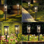 EXCMARK 2 Pack Solar Lights Outdoor Waterproof for Garden Pathway Walkway Driveway Yard Lawn Decorative Landscape Lighting. (Warm White Light,2)