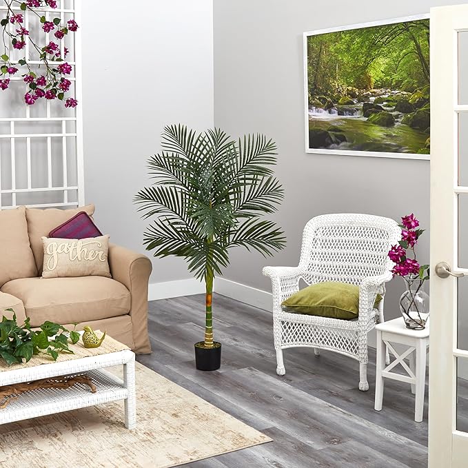 Nearly Natural 5ft. Golden Cane Artificial Palm Tree
