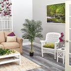 Nearly Natural 5ft. Golden Cane Artificial Palm Tree