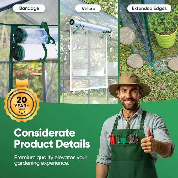 Quictent Essential Walk-in Greenhouse for Outdoors, 56x56x77 inch Portable 3-Tier 4-Shelf Garden Hot House Kit with Plastic Cover for Winter Seed Starting Plant Protection Backyard Patio, Clear
